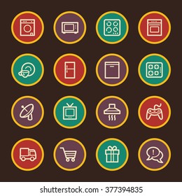 Home Appliance web icons set