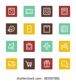 conjunto de iconos web de Home Appliance