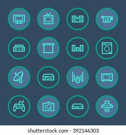 Web-Symbole von Home Appliance-Einheiten