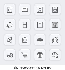 Home Appliance Web Icons Set