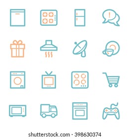 Home Appliance web icons set