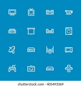 Web-Symbole von Home Appliance-Einheiten