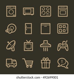 Home Appliance web icons set