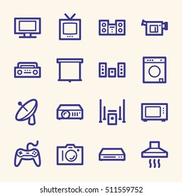 Home Appliance web icons set