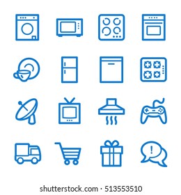 Home Appliance web icons set