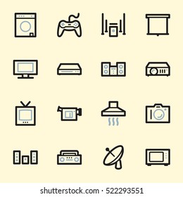 conjunto de iconos web de Home Appliance