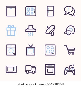 Home Appliance web icons set