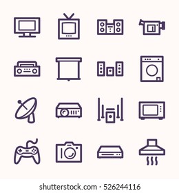 Home Appliance web icons set