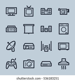 Home Appliance web icons set