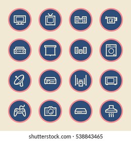 conjunto de iconos web de Home Appliance