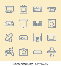 Web-Symbole von Home Appliance-Einheiten