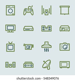 conjunto de iconos web de Home Appliance
