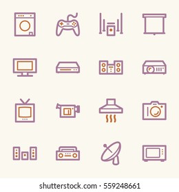 Home Appliance web icons set