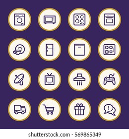 conjunto de iconos web de Home Appliance