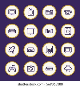 Web-Symbole von Home Appliance-Einheiten