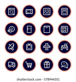 Home Appliance web icons set