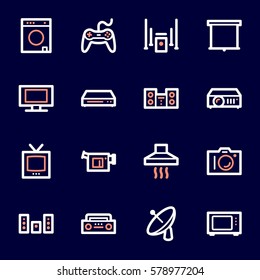 conjunto de iconos web de Home Appliance