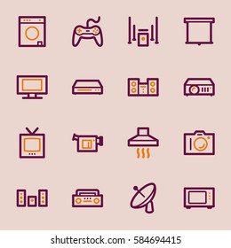 Home Appliance web icons set