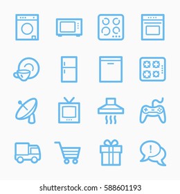 Home Appliance web icons set