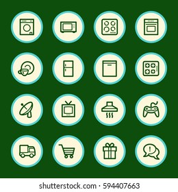 Home Appliance web icons set