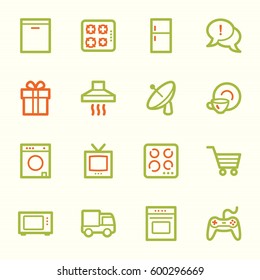 Home Appliance web icons set