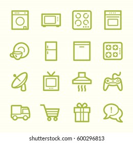 Home Appliance web icons set