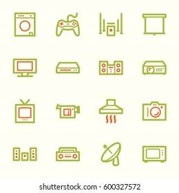 Home Appliance web icons set