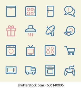 Home Appliance web icons set