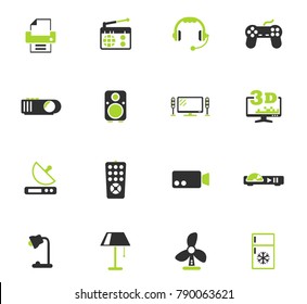 home appliances color vector icons for web and user interface design