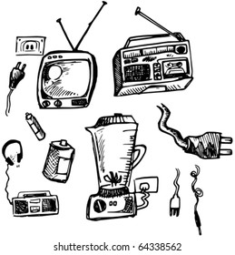 Home Appliances Doodles