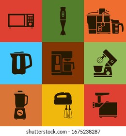 Home appliances and electronics seamless patterns.