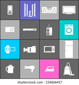 home appliances - icon set