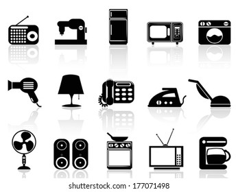 Home appliances icon set