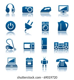 Home appliances icon set