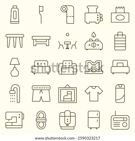 HOME AND APPLIANCES ICON SET