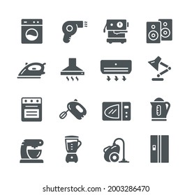 Home Appliances Icon Set - Utility Series
