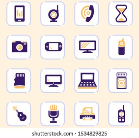 Home appliances icon set for web sites and user interface