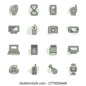 Home appliances icon set for web sites and user interface