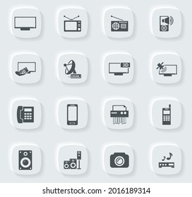 Home appliances icon set for web sites and user interface