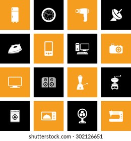 Home Appliances Icon Set for Web & Mobile. Eps.-10.