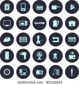 Home Appliances Icon Set for Web & Mobile. Eps.-10.