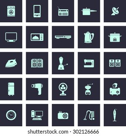 Home Appliances Icon Set for Web & Mobile. Eps.-10.