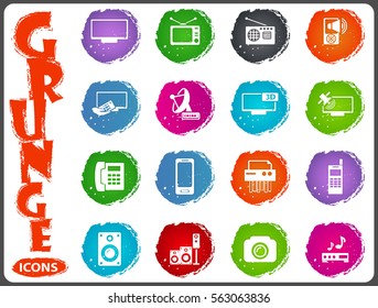 Home appliances icon set for web sites and user interface