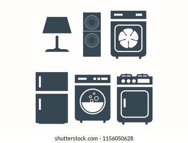 Home appliances icon vector
