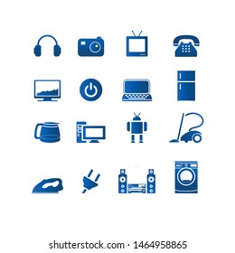 Home appliances icon vector set