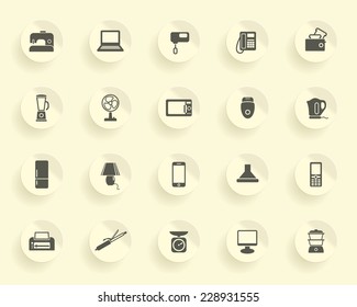 Home appliances icons
