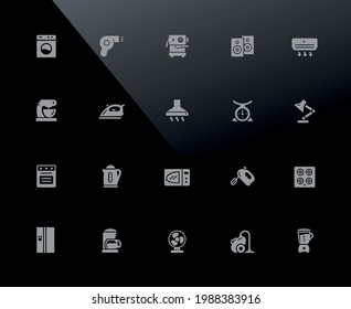 Home Appliances Icons - 32px Black - Vector icons adjusted to work in a 32 pixel grid.