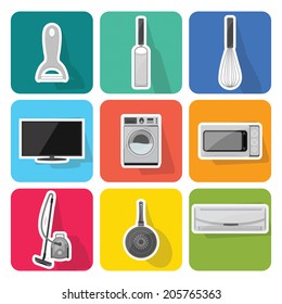 Home appliances icons  set 2