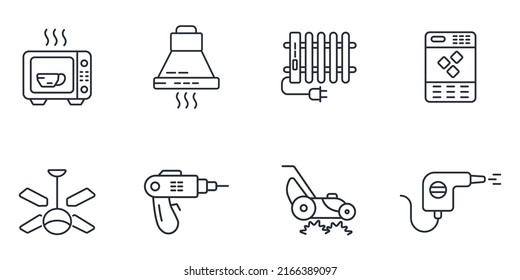 home appliances icons set . home appliances pack symbol vector elements for infographic web