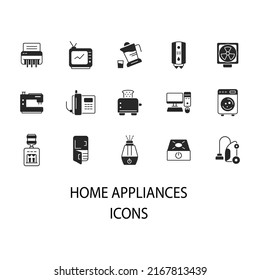 home appliances icons set . home appliances pack symbol vector elements for infographic web